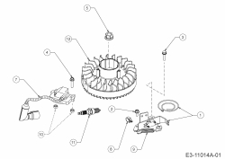 Ersatzteile MTD-Motoren Vertikal 6X70RHA Typ: 752Z6X70RHA  (2019) Bremse, Schwungrad, Zündspule