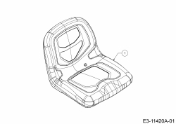 Ersatzteile Greenbase Rasentraktoren V 182 I Typ: 13ATA1KB618 (2020) Sitz