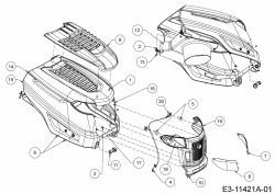 Ersatzteile Greenbase Rasentraktoren V 182 I Typ: 13ATA1KB618 (2020) Motorhaube K-Style