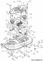 Ersatzteile Helington Rasentraktoren H 107 HK Typ: 13BG79KG686  (2019) Mähwerk G (42/107cm)