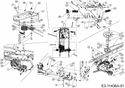 Ersatzteile MTD Rasentraktor Smart RE 130 H Typ: 13A771KE600  (2020) Hydrostat, Keilriemen, Pedale, Bremsstange, Hinterachshalter 