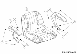 Ersatzteile Verts Loisirs Rasentraktoren VL 117 H Typ: 13ATA1KT617 (2021) Sitz