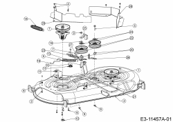 Ersatzteile Tigara Rasentraktoren TG 222/117 HBI Typ: 13AAA1KT649 (2019) Mähwerk T (46"/117cm)