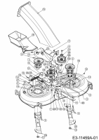 Ersatzteile WOLF-Garten Rasentraktor 106.220 HP Typ: 13QAA1VR650  (2019) Mähwerk R 