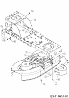 Ersatzteile Silverline Rasentraktoren Silvertrac 107 T/175 Typ: 13IN76KG677  (2019) Abdeckungen Mähwerk G (42/107cm)