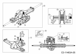 Ersatzteile MTD Rasentraktor MTD 96 Typ: 13A7765F600  (2019) Getriebe 618-04566B 