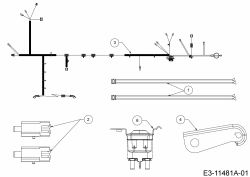 Ersatzteile Black Edition Rasentraktoren 200-107 TWIN H Typ: 13AJ79MG615  (2020) Elektroteile