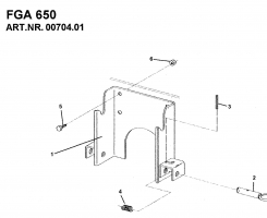 Ersatzteile Zubehör Einachser Frontgeräteaufnahme FGA 650 für 650 Typ: 00704.01  (1989) Kuppelbügel