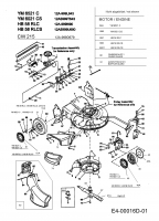 Ersatzteile White Motormäher mit Antrieb CW 215 Typ: 12A-999I680  (2000) Getriebe, Messer, Schnitthöhenverstellung, Räder