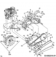 Ersatzteile MTD Motorhacke T/410 Typ: 21A-410-678  (1998) Fahrantrieb, Räder 