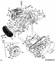 Ersatzteile MTD Motorhacke T/430 Typ: 21A-430-678  (1999) Fahrantrieb 