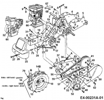 Ersatzteile Kuhn Motorhacken AR 50 Typ: 21A-447-612  (1998) Fahrantrieb, Räder