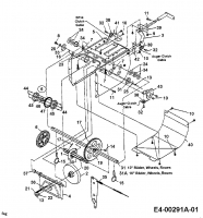 Ersatzteile MTD Schneefräse E 6 B 3 H Typ: 317E6B3H000  (1997) Fahrantrieb 