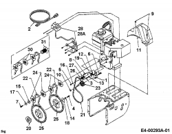 Ersatzteile MTD Schneefräse E 6 B 3 H Typ: 317E6B3H000  (1997) Fahrantrieb, Fräsantrieb 