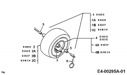 Ersatzteile MTD Schneefräse E 6 B 3 H Typ: 317E6B3H000  (1997) Räder 