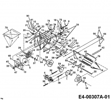 Ersatzteile MTD Schneefräse E 740 F Typ: 31AE740F678  (1998) Fahrantrieb 