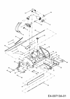 Ersatzteile Zubehör Garten- und Rasentraktoren Bodenfräse für 800 Serie (RT-99) Typ: 190-825-000  (2000) Fräsgehäuse
