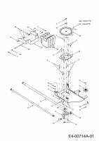 Ersatzteile Zubehör Garten- und Rasentraktoren Bodenfräse für 800 Serie (RT-99) Typ: OEM-190-825  (2008) Gewicht, Hydraulikpumpe, Keilriemen