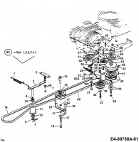 Ersatzteile Yard-Man Rasentraktoren FH 125 Typ: 13A-526-643  (2000) Mähantrieb