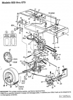 Ersatzteile Mastercut Rasentraktoren 16/107 Typ: 13AE660G659  (2000) Fahrantrieb, Motorkeilriemenscheibe, Pedal