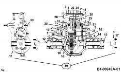 Ersatzteile MTD Gartentraktor G 185 Typ: 14AI848H678  (2000) Getriebe 618-0301A 