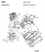 Ersatzteile MTD Motorhacke T/410 Typ: 21AA412C678  (2002) Getriebe, Räder 