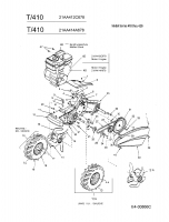 Ersatzteile MTD Motorhacke T/410 Typ: 21AA412C678  (2003) Getriebe, Hacksterne, Räder 