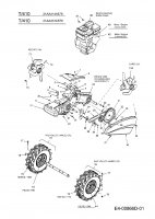 Ersatzteile MTD Motorhacke T/410 Typ: 21AA414A678  (2009) Getriebe, Räder, Hacksterne 