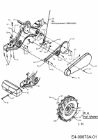 Ersatzteile MTD Motorhacke T/450 Typ: 21AB454B678  (2002) Getriebe, Räder 