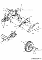 Ersatzteile MTD Motorhacke T/450 Typ: 21A-458B678  (2001) Getriebe, Räder 