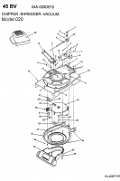 Ersatzteile MTD Laubsauger mit Häckselfunktion 45 BV Typ: 24A-020D678  (2003) Messerträger mit Messern, Saugmaul 