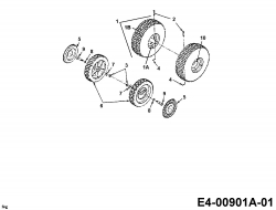 Ersatzteile MTD Häcksler 315 A Typ: 24A-315A678  (2000) Räder 