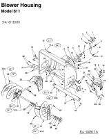 Ersatzteile MTD Schneefräse 611 D Typ: 31A-611D678  (2001) Fräsgehäuse, Schnecke, Schneckengetriebe 