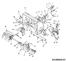 Ersatzteile MTD Schneefräse 641 E Typ: 31A-641E678  (1999) Fräsgehäuse, Schnecke, Schneckengetriebe 