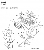 Ersatzteile MTD Schneefräse E 740 F Typ: 31AE740F678  (2000) Auswurfschacht, Holm 