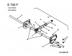 Ersatzteile MTD Schneefräse E 740 F Typ: 31AE740F678  (2000) Schneckengetriebe 