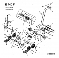 Ersatzteile MTD Schneefräse E 740 F Typ: 31AE740F678  (2000) Raupenantrieb 