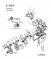 Ersatzteile MTD Schneefräse E 740 F Typ: 31AE740F678  (2000) Fahrantrieb, Fräsantrieb 