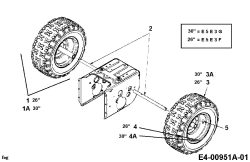 Ersatzteile Yard-Man Schneefräsen E 5 E 3 F Typ: 31AE5E3F643  (2001) Räder