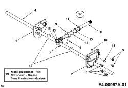 Ersatzteile Yard-Man Schneefräsen E 7 E 3 F Typ: 31AE7E3F643  (2001) Schneckengetriebe