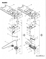 Ersatzteile Yard-Man Rasentraktoren ZG 6170 Typ: 13AD624G643  (2002) Elektromagnetkupplung, Mähwerksantrieb, Rahmen