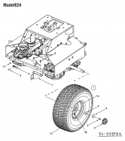 Ersatzteile Yard-Man Rasentraktoren ZG 6170 Typ: 13AD624G643  (2002) Räder hinten 20.4x7