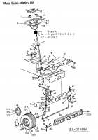 Ersatzteile MTD Rasentraktor H 140/96 Typ: 13AA695F600  (2003) Vorderachse 