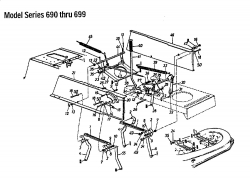 Ersatzteile MTD Rasentraktor H 145 Typ: 13AA698F678  (2000) Mähwerksaushebung 