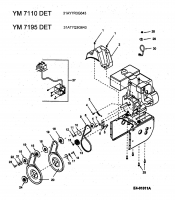 Ersatzteile Yard-Man Schneefräsen YM 7195 DE Typ: 31AT7Q3G643  (2002) Elektrostarter, Keilriemen