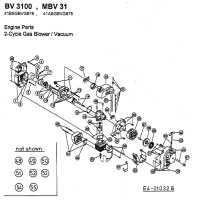 Ersatzteile MTD Laubbläser Laubsauger BV 3100 Typ: 41BSGBVG678  (2003) Motor 