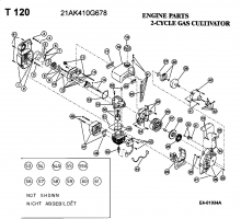 Ersatzteile MTD Motorhacke T 120 Typ: 21AK410G678  (2002) Motor 