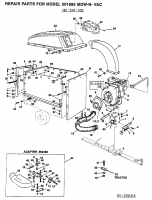 Ersatzteile Zubehör Garten- und Rasentraktoren Sauger Mow-Vac Typ: 501885  (2003) Auswurfschacht