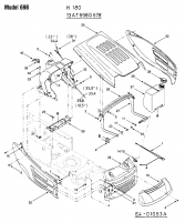 Ersatzteile MTD Rasentraktor H 180 Typ: 13AT698G678  (2003) Armaturenbrett, Motorhaube, Sitzwanne 