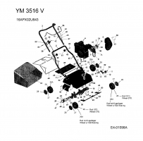 Ersatzteile Yard-Man Motorvertikutierer YM 3516 V Typ: 16APX02U643  (2003) Grundgerät